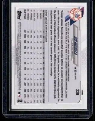 2020 Topps Chrome Gio Urshela #220 Baseball - Baseball Card Single