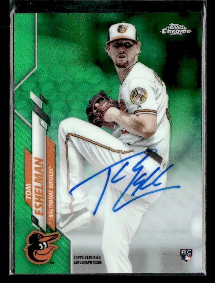 2020 Topps Chrome #RA-TE Tom Eshelman Rookie Autographs Green Refractor #/99 - Baseball Card Single