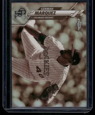 2020 Topps Chrome Refractor German Marquez #44 1/3 Baseball - Baseball Card Single