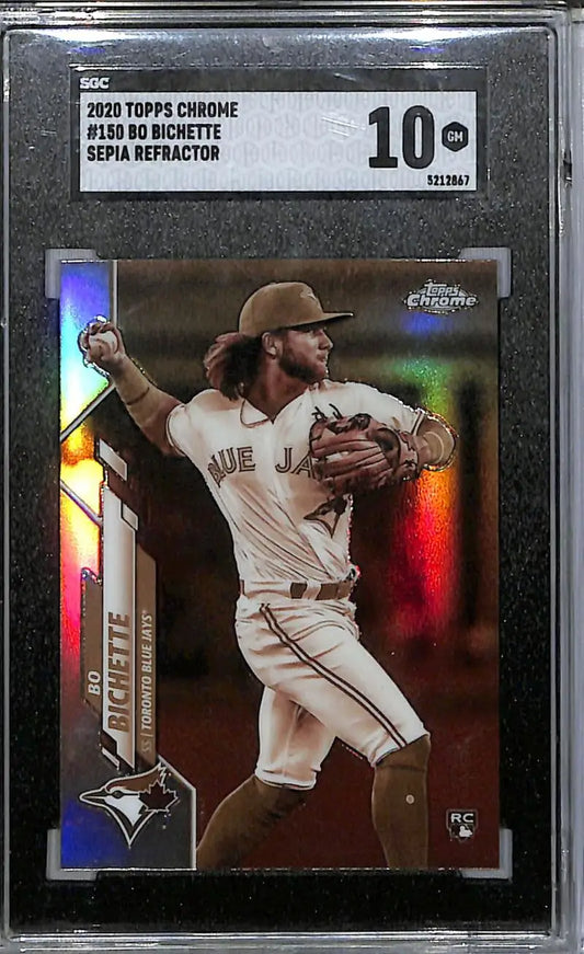 2020 Topps Chrome Sepia Refractor #150 Bo Bichette SGC 10 Gem Toronto Blue Jays - Baseball Card Single