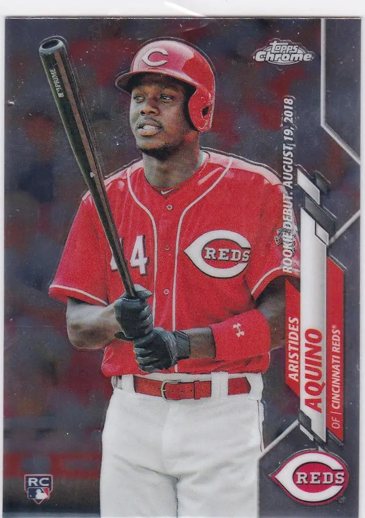 2020 Topps Chrome Update U-57 Aristides Aquino RC Rookie Cincinnati Reds