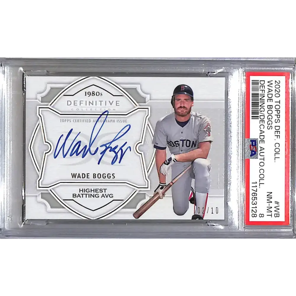 2020 Topps Definitive Collection Defining the Decade #DDAC-WB Wade Boggs PSA 8 NM-MT Auto 02/10 Boston Red Sox