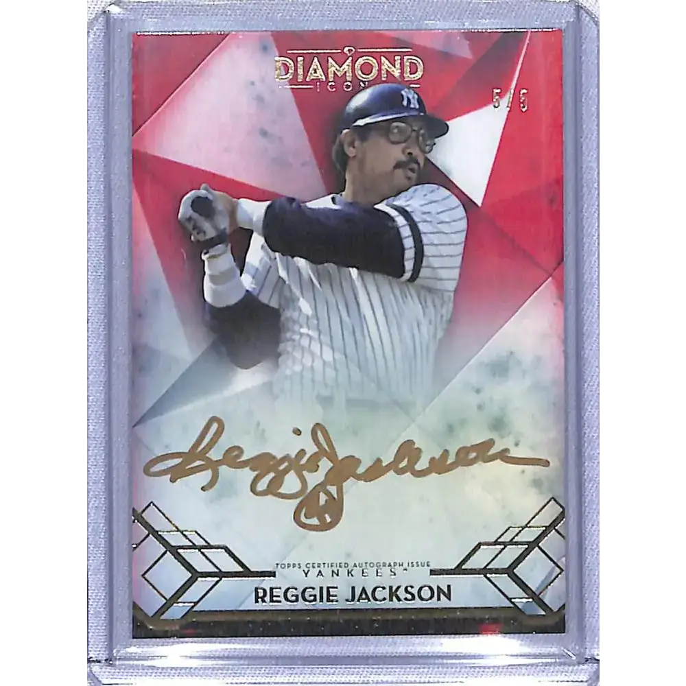 2020 Topps Diamond Icons #AC-RJ Reggie Jackson NM-MT Auto 5/5 New York Yankees - Baseball Card Single