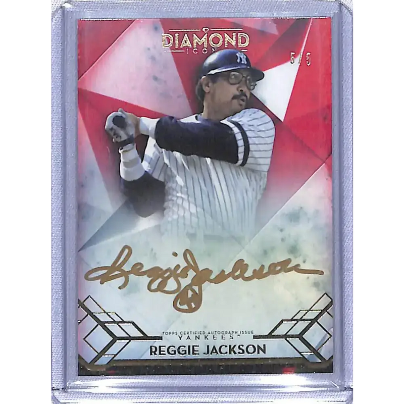 2020 Topps Diamond Icons #AC-RJ Reggie Jackson NM-MT Auto 5/5 New York Yankees - Baseball Card Single