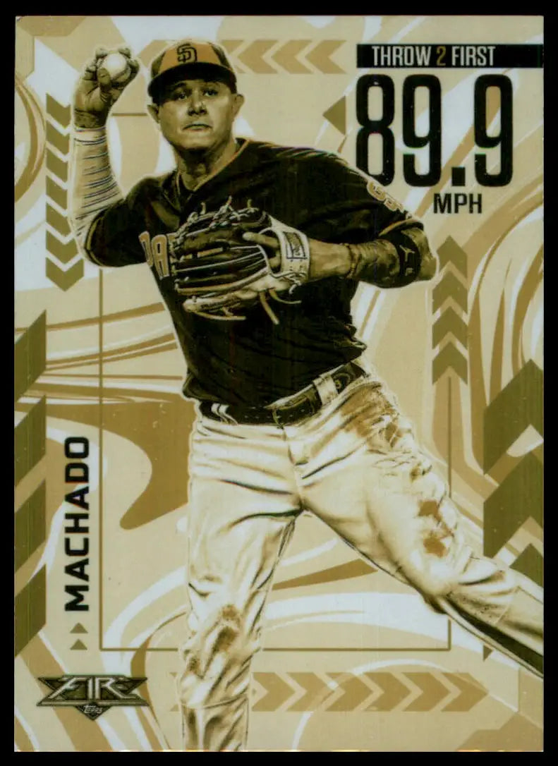 2020 Topps Fire - Arms Ablaze Gold Minted Manny Machado AA-16 SD Padres NM - Baseball Card Single