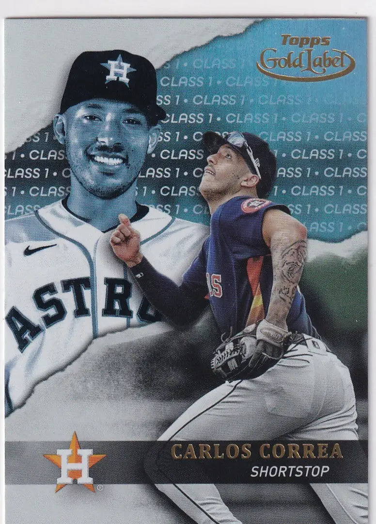 2020 TOPPS GOLD LABEL #41 CARLOS CORREA- HOUSTON ASTROS - Baseball Card Single