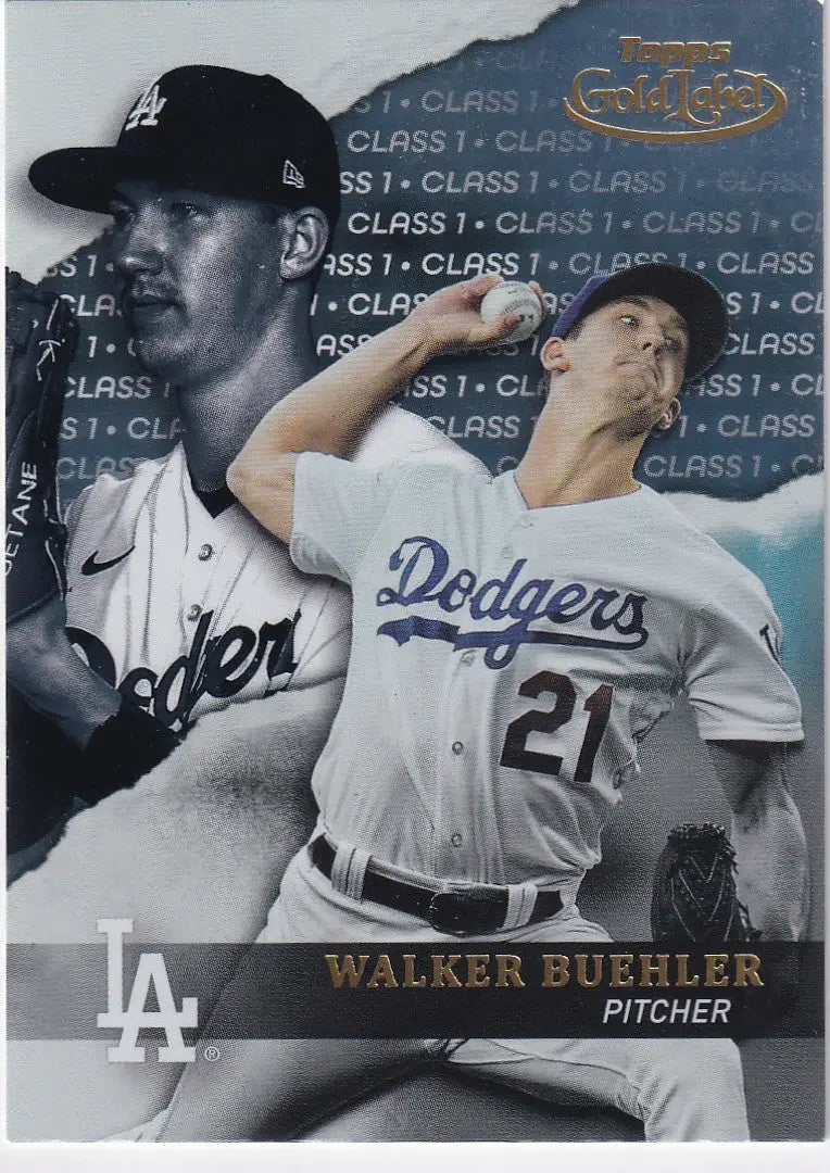 2020 TOPPS GOLD LABEL #50 WALKER BUEHLER- LOS ANGELES DODGERS - Baseball Card Single