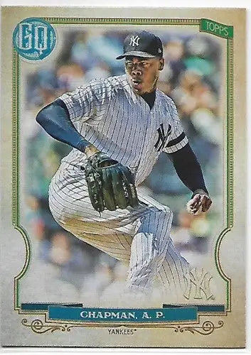 Baseball trading card featuring New York Yankees pitcher Aroldis Chapman from Topps Gypsy Queen