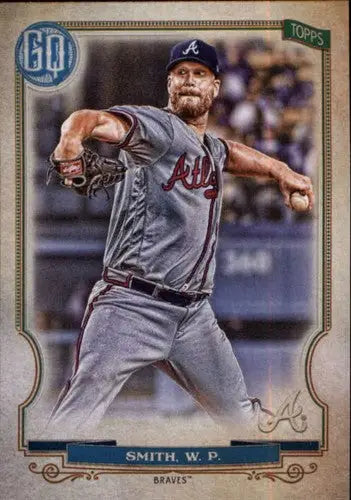 Baseball card featuring a pitcher from 2020 Topps Gypsy Queen Gypsy Queen series