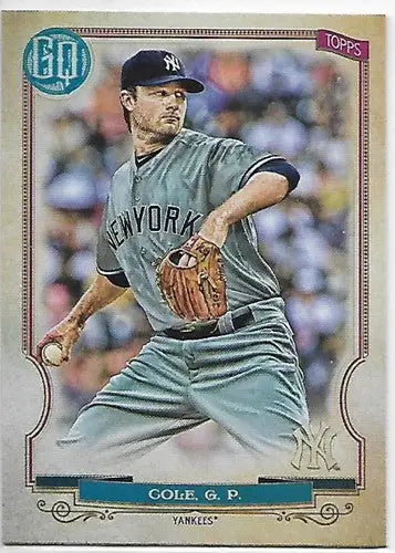 Gerrit Cole baseball card from Topps Gypsy Queen 2020 Yankees collection