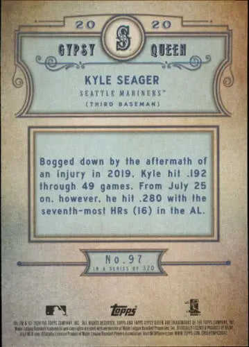 2020 Topps Gypsy Queen #97 Kyle Seager NM-MT Mariners - Baseball Card Single