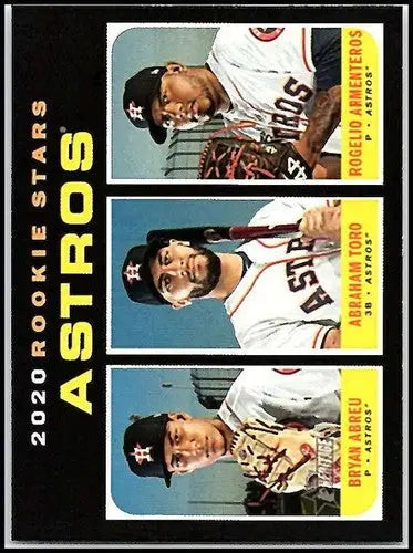 Baseball rookie stars card from Topps Heritage featuring Rogelio Armenteros in original gloss
