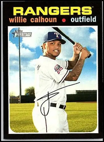 2020 Topps Heritage #134 Willie Calhoun NM-MT Rangers - Baseball Card Single