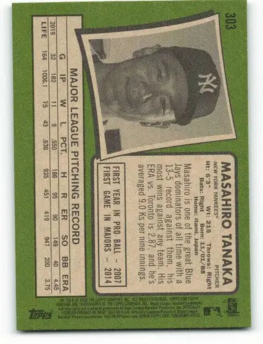 2020 Topps Heritage #303 Masahiro Tanaka NM-MT Yankees ID:26083 - Baseball Card Single