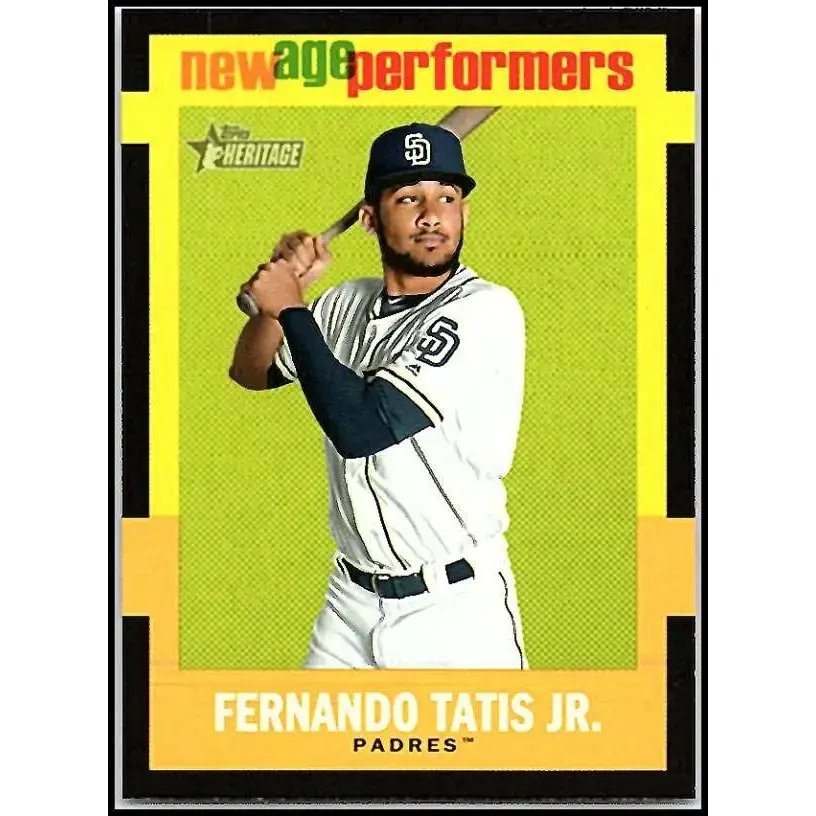 2020 Topps Heritage New Age Performers #NAP-24 Fernando Tatis Jr. NM-MT San Diego Padres Baseball Card