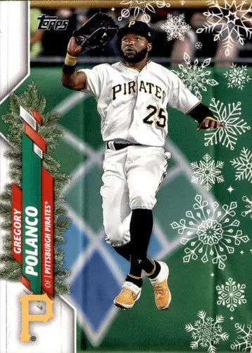 2020 Topps Holiday HW103 Gregory Polanco baseball card Pirates NM-MT