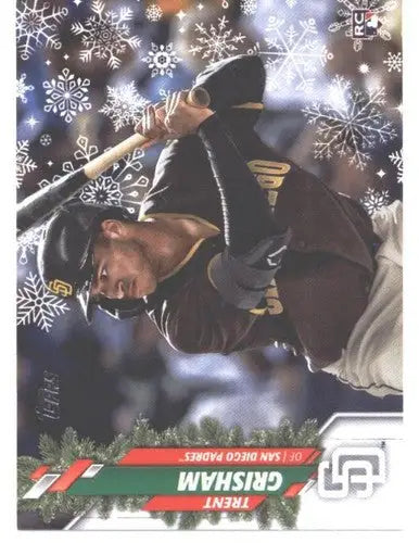 Original gloss 2020 Topps Holiday HW145 Trent Grisham rookie baseball card