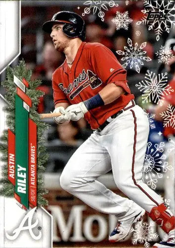 HW151 Austin Riley baseball card with original gloss from 2020 Topps Holiday series