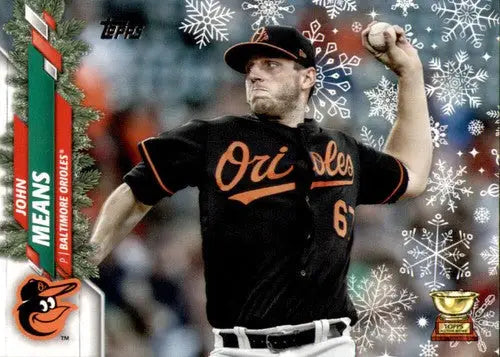 2020 Topps Holiday HW200 John Means Baltimore Orioles baseball card NM-MT