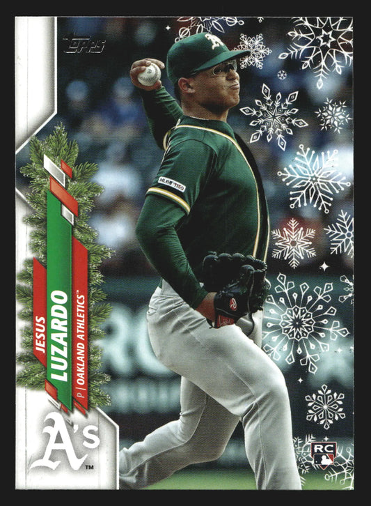 2020 Topps Holiday #HW35 Jesus Luzardo Oakland Athletics RC - Baseball Card Single