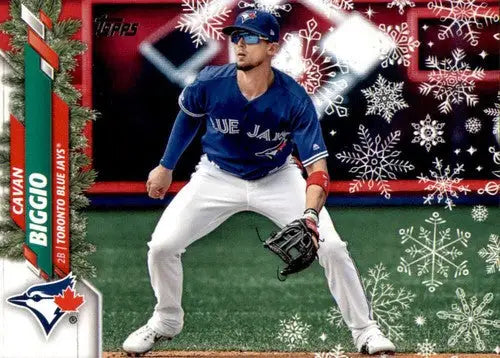 Original gloss 2020 Topps Holiday HW4 Cavan Biggio Blue Jays baseball card