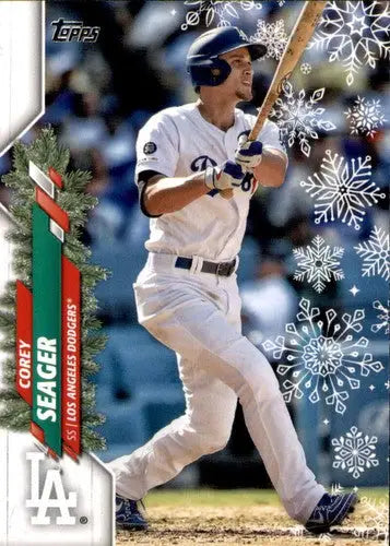 2020 Topps Holiday HW64 Corey Seager baseball card Dodgers ID 48006 NM-MT