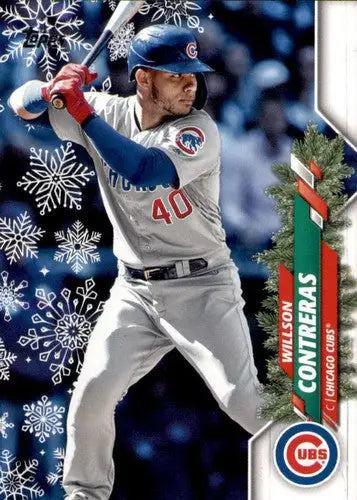 2020 Topps Holiday HW80 Willson Contreras baseball card NM-MT Cubs ID 47816