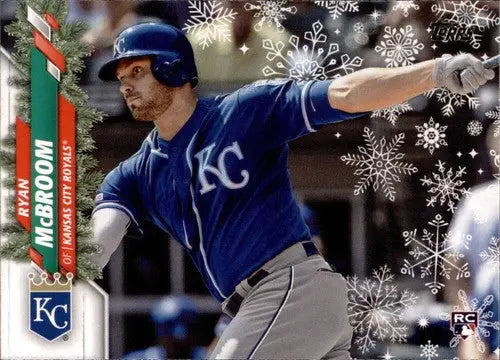 Original gloss 2020 Topps Holiday HW86 Ryan McBroom rookie baseball card