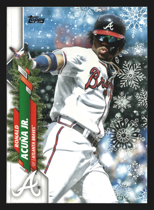 2020 Topps Holiday #HW96 Ronald Acuna Jr. Atlanta Braves - Baseball Card Single
