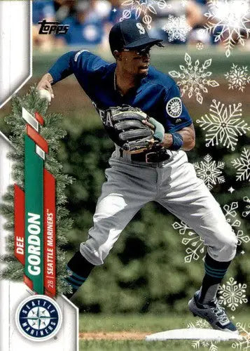 2020 Topps Holiday HW99 Dee Gordon Mariners baseball card NM-MT perfect for collectors