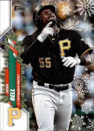 2020 Topps Holiday Metallic HW13 Josh Bell Baseball Card with Original Gloss