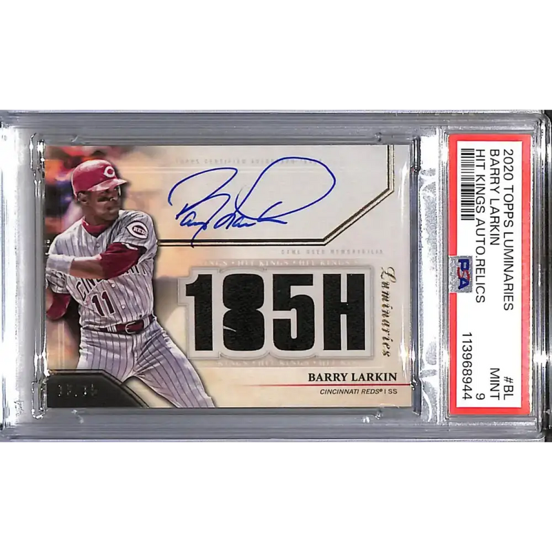 2020 Topps Luminaries Home Kings #HKAR-BL Barry Larkins PSA 9 MINT MEM Auto 13/15 Cincinnati Reds - Baseball Card Single