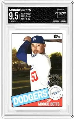 Mookie Betts 2020 Topps 1985 Topps Baseball card graded 9.5 Mint by Arena Club