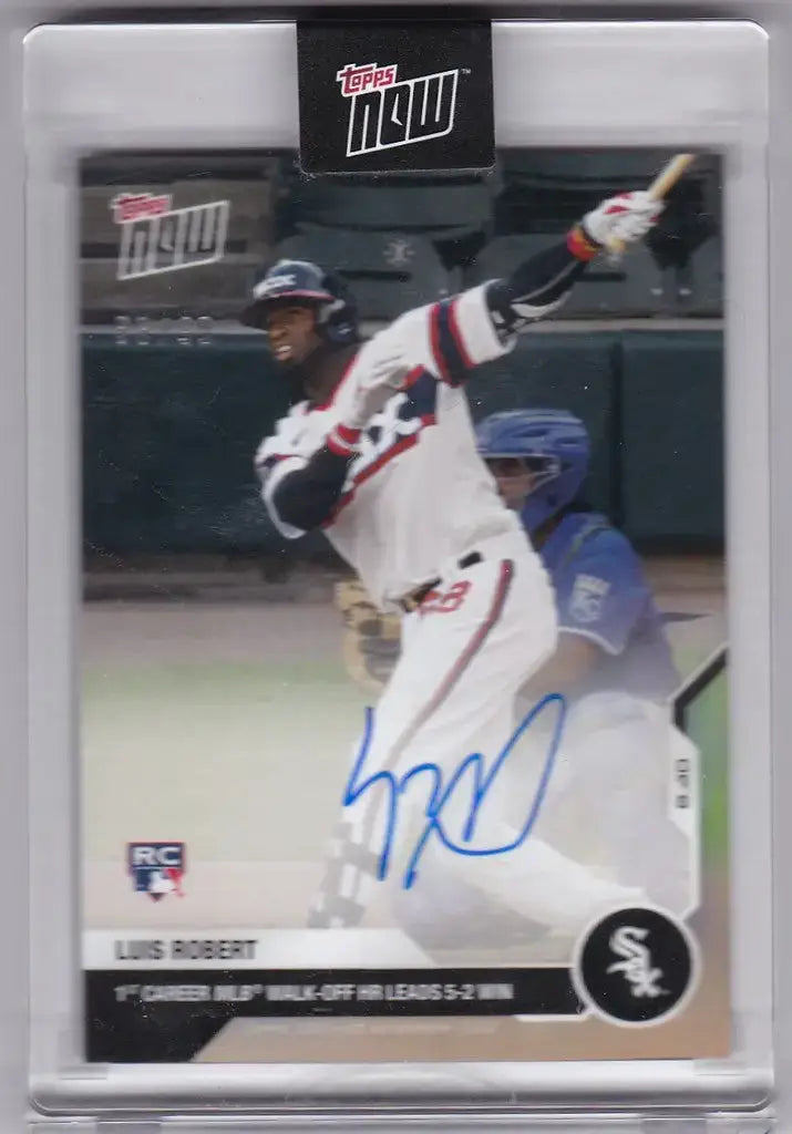 2020 TOPPS NOW #177A LUIS ROBERT AUTO /99 - 1ST CAREER WALK-OFF HR