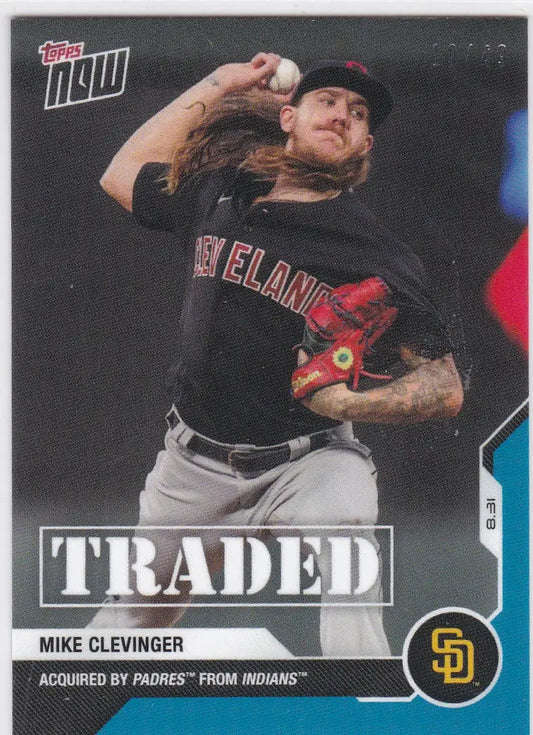 2020 Topps Now #185 Mike Clevinger # 10/49 Traded San Diego Padres - Baseball Card Single