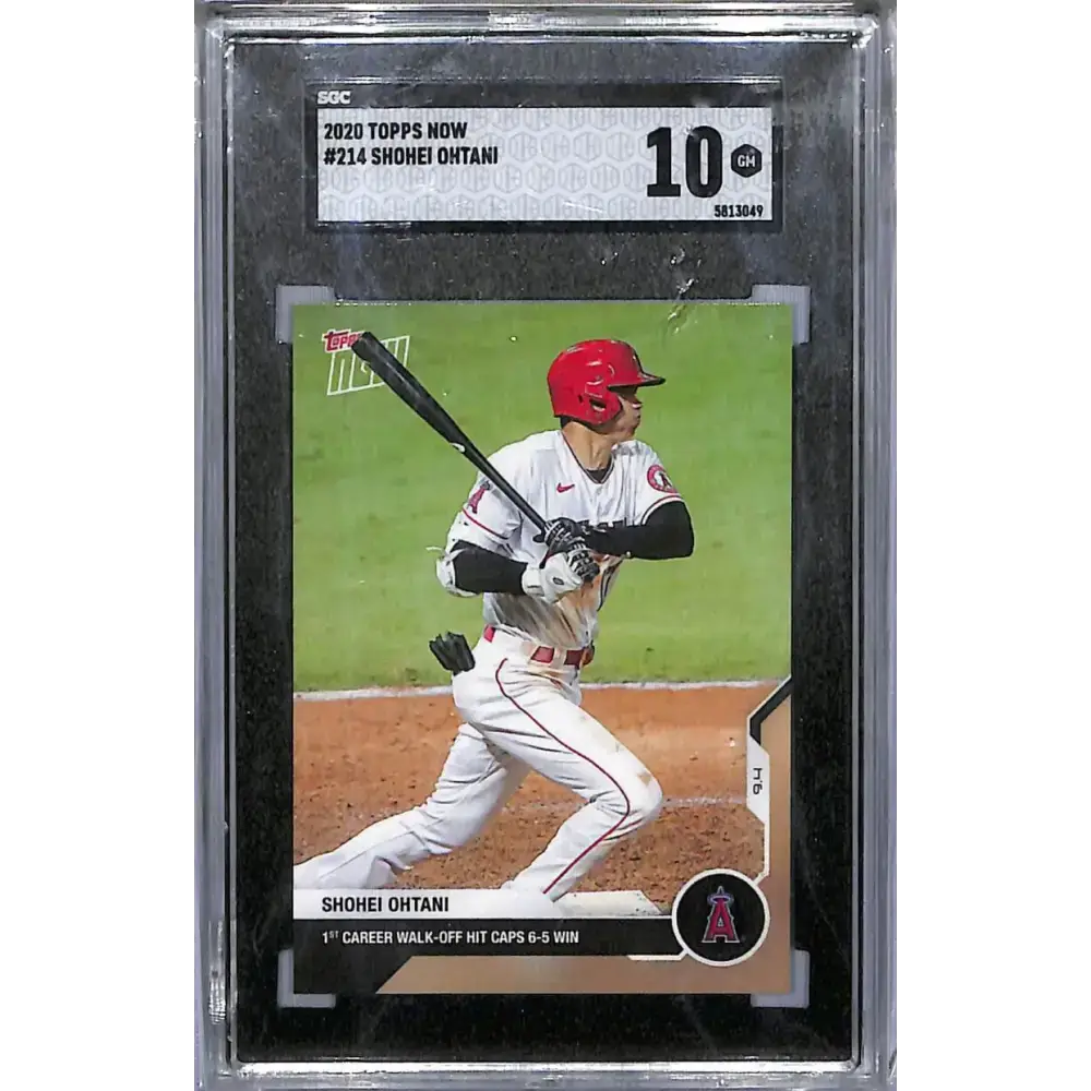 2020 Topps Now ##214 Shohei Ohtani SGC 10 Gem California Angels Baseball Card - Trading Card Singles