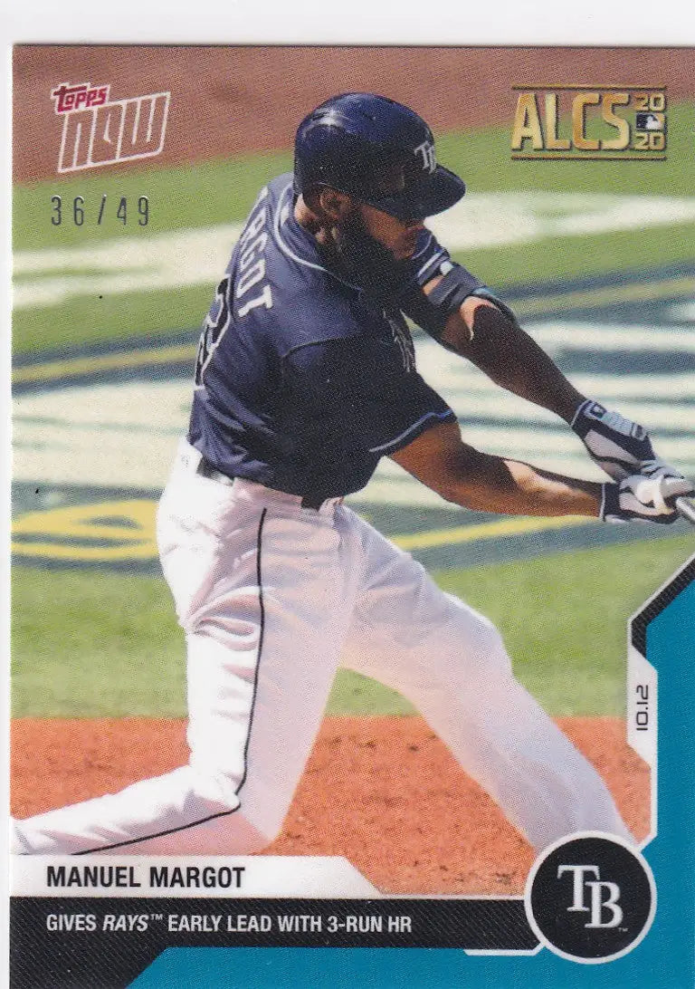 2020 TOPPS NOW #402 MANUEL MARGOT ALCS 36/49- TAMPA BAY RAYS - Baseball Card Single