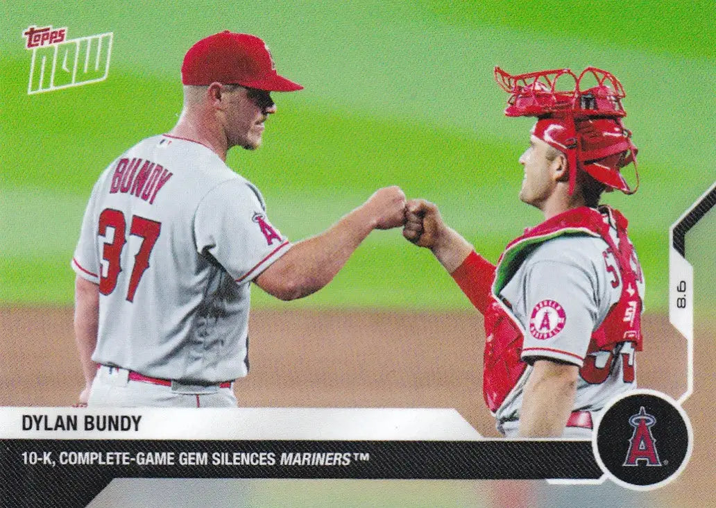 Dylan Bundy Baseball Card from 2020 Topps Now #69 featuring Angels pitcher