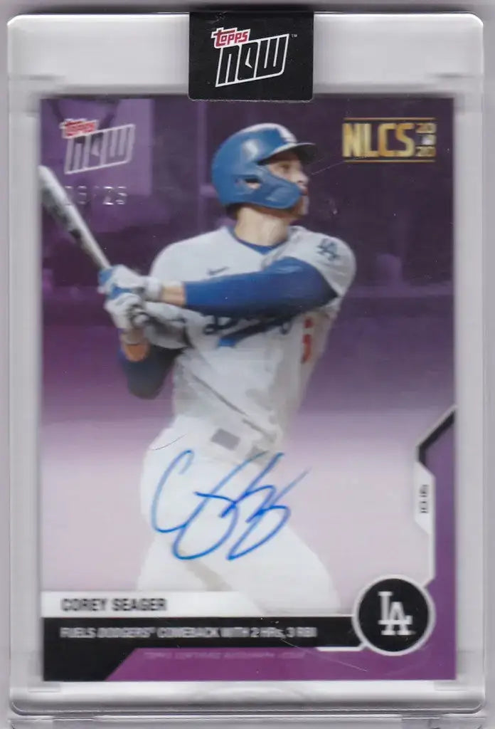 2020 Topps Now Auto #430A Corey Seager -- Los Angeles Dodgers - 6/25