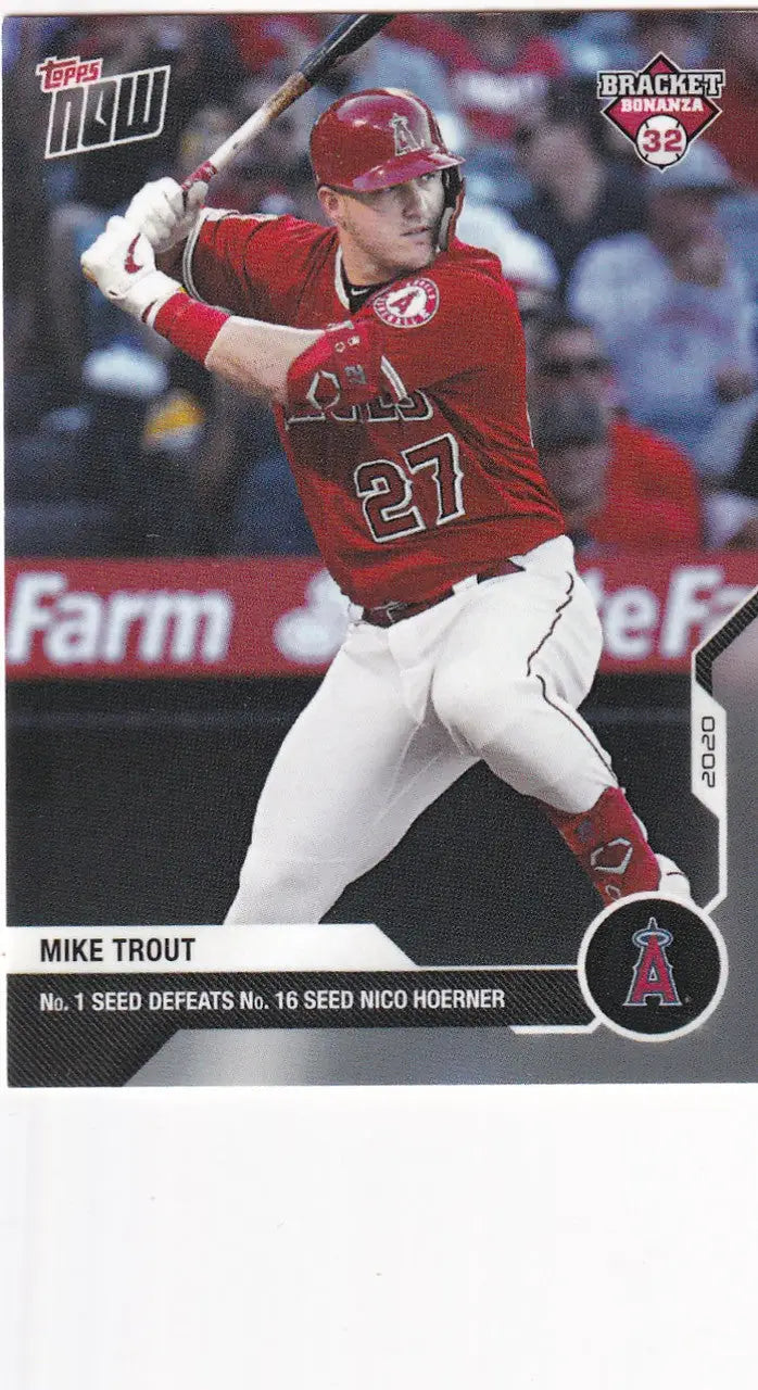 2020 TOPPS NOW BRACKET BONANZA #BB1-1 MIKE TROUT- ANGELS - Baseball Card Single