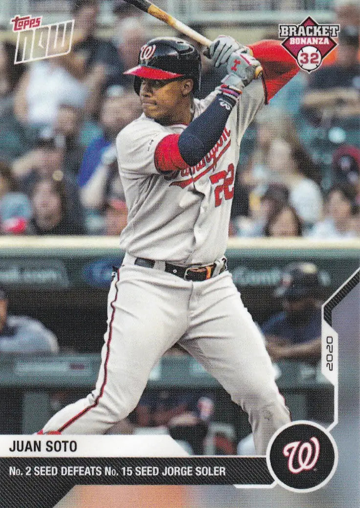 2020 TOPPS NOW BRACKET BONANZA #BB1-10 JUAN SOTO- WASHINGTON NATIONALS - Baseball Card Single