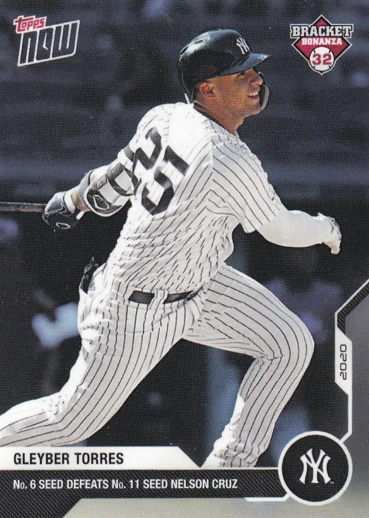 2020 TOPPS NOW BRACKET BONANZA #BB1-14 GLEYBER TORRES- NEW YORK YANKEES - Baseball Card Single