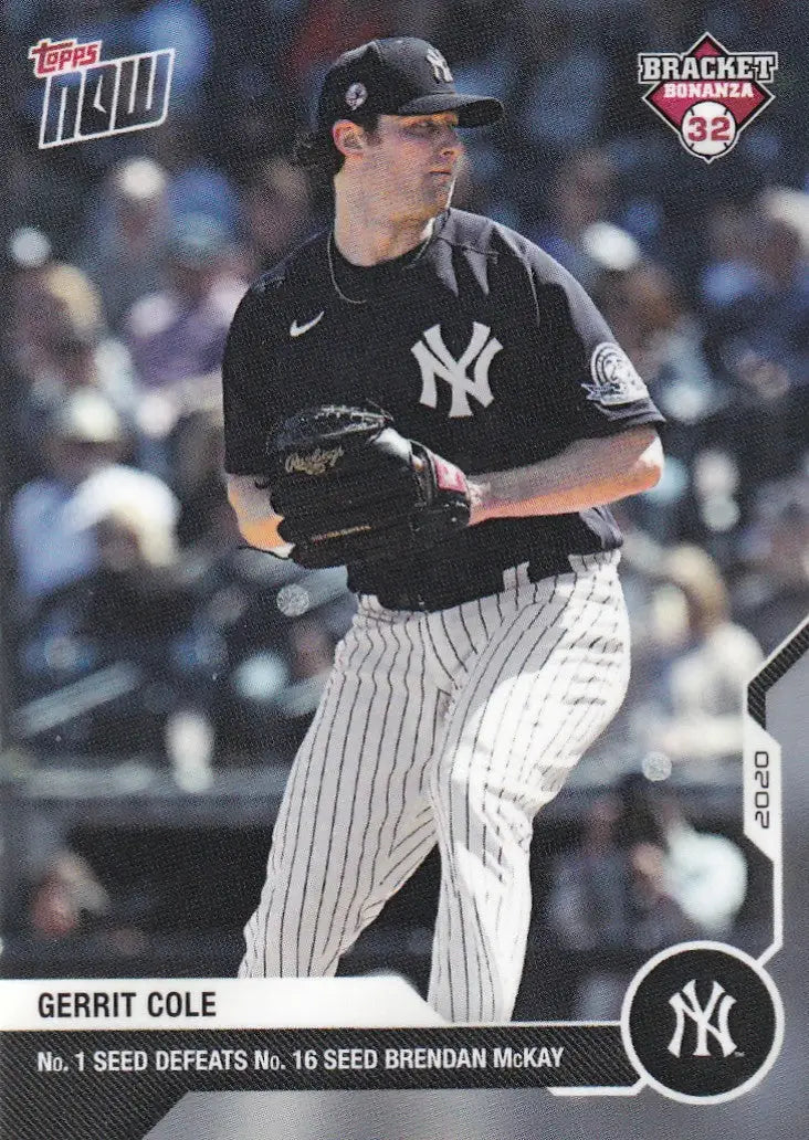 2020 TOPPS NOW BRACKET BONANZA #BB1-17 GERRIT COLE- NEW YORK YANKEES - Baseball Card Single