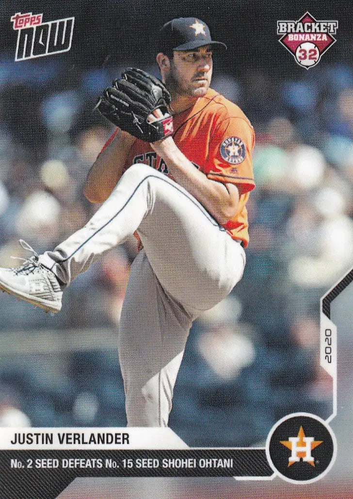 2020 TOPPS NOW BRACKET BONANZA #BB1-18 JUSTIN VERLANDER- HOUSTON ASTROS - Baseball Card Single