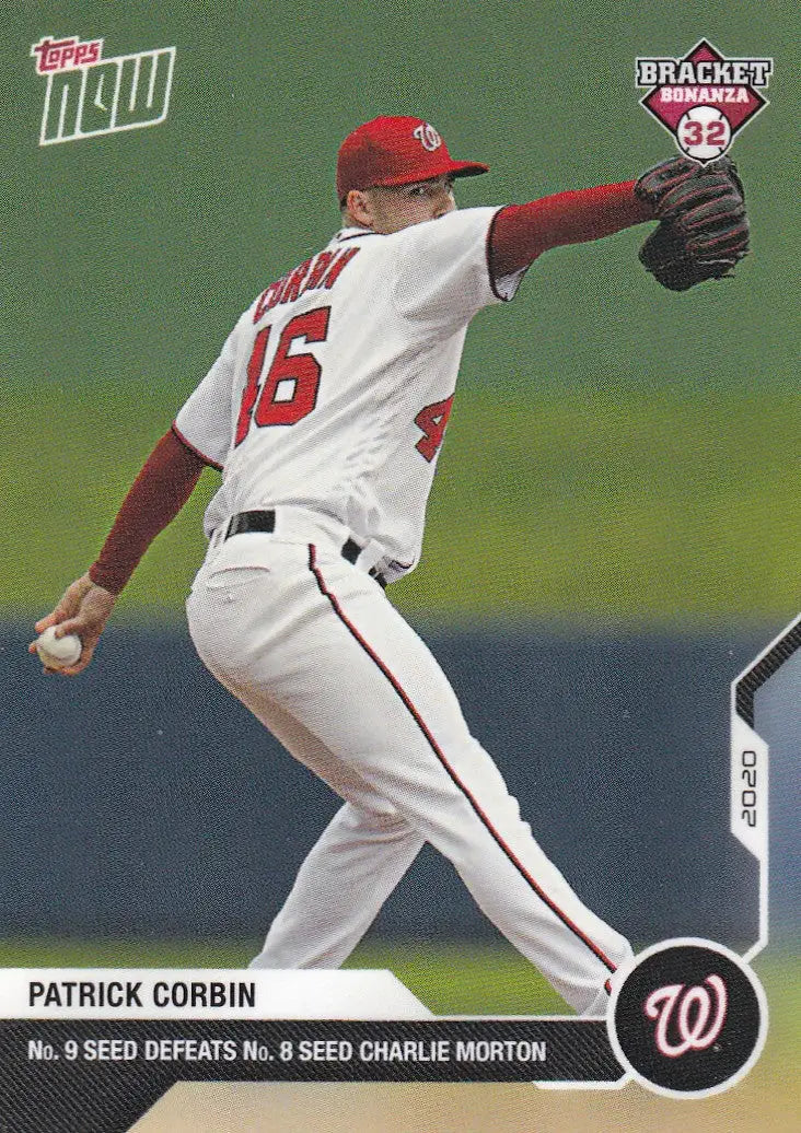 2020 TOPPS NOW BRACKET BONANZA #BB1-24 PATRICK CORBIN- WASHINGTON NATIONALS - Baseball Card Single