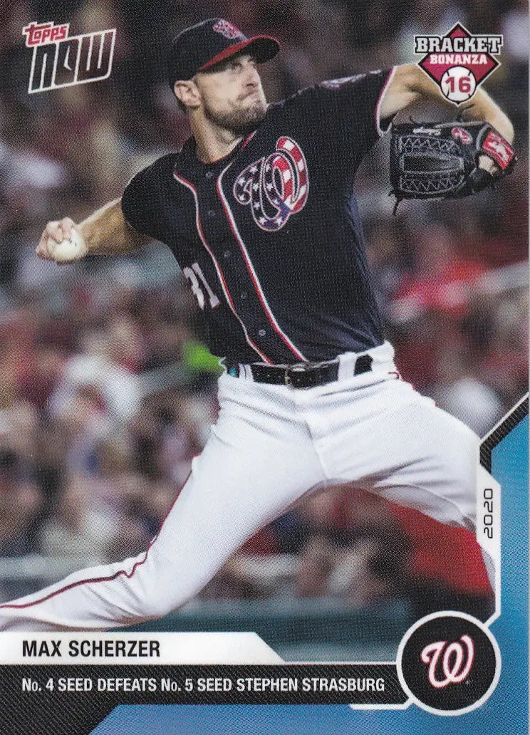 2020 TOPPS NOW BRACKET BONANZA #BB2-11 MAX SCHERZER- WASHINGTON NATIONALS - Baseball Card Single