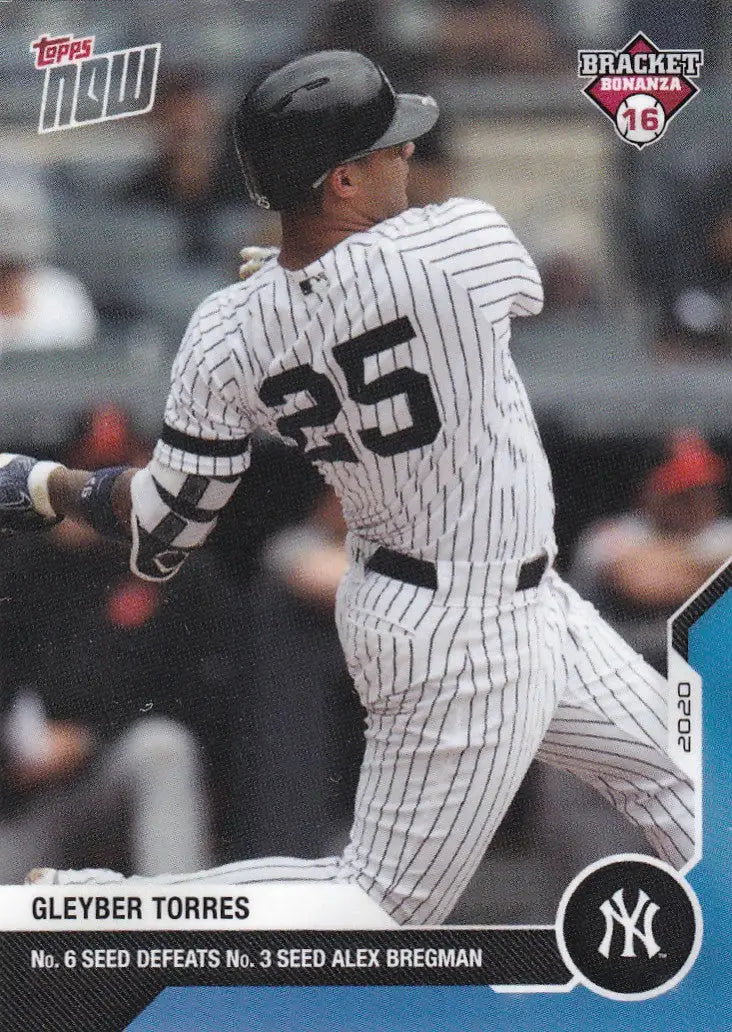 2020 TOPPS NOW BRACKET BONANZA #BB2-8 GLEYBER TORRES- NEW YORK YANKEES - Baseball Card Single