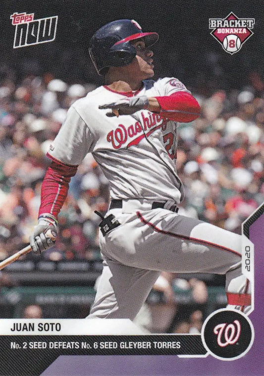 2020 TOPPS NOW BRACKET BONANZA #BB3-4 JUAN SOTO- WASHINGTON NATIONALS - Baseball Card Single