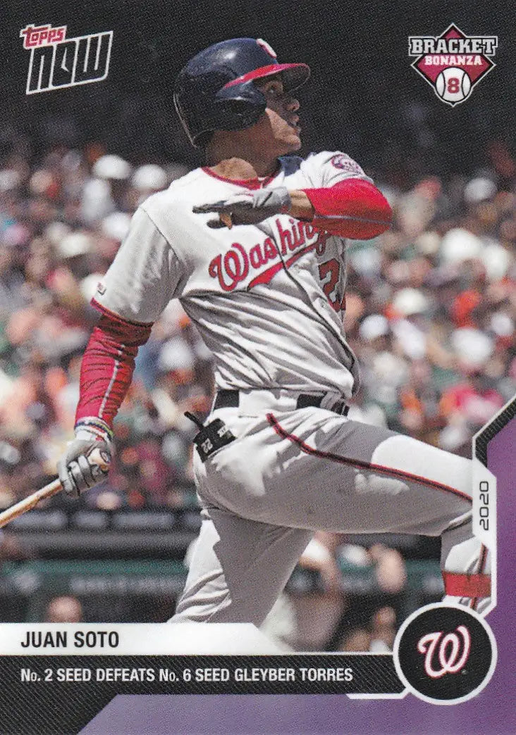 2020 TOPPS NOW BRACKET BONANZA #BB3-4 JUAN SOTO- WASHINGTON NATIONALS - Baseball Card Single