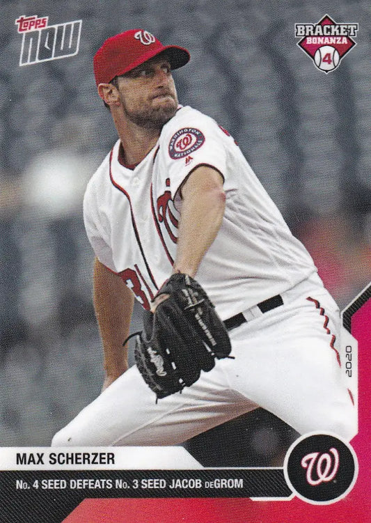 2020 TOPPS NOW BRACKET BONANZA #BB4-4 MAX SCHERZER- WASHINGTON NATIONALS - Baseball Card Single